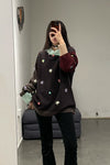 YANYAN KNITS Cotton necklace with stone and charm YYK-YYW24-1832A-PINSE-F Colorblock YYK-YYW24-1851